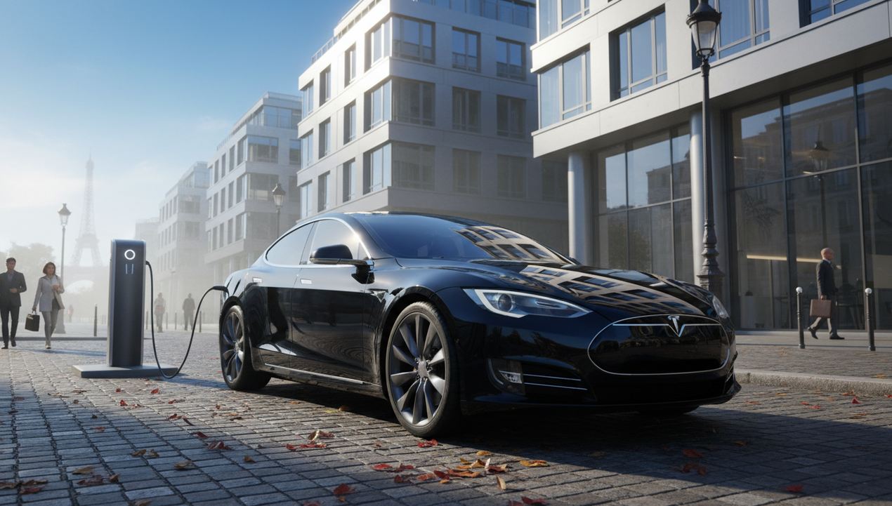 Tesla en charge Paris
